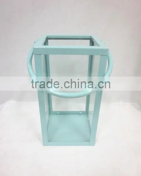 Square Metal Lantern With Clear Glass Piece photo-4