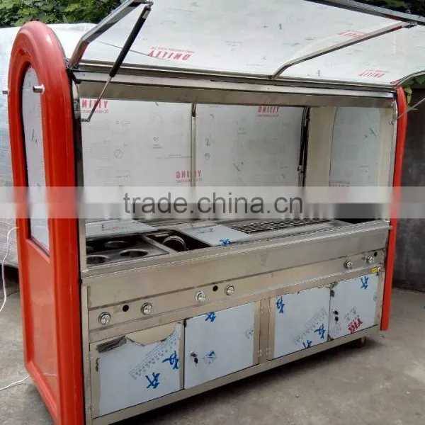 Chinese Shanghai Retail Vending Street Mobile Hand Push Food Breakfast Cart photo-3