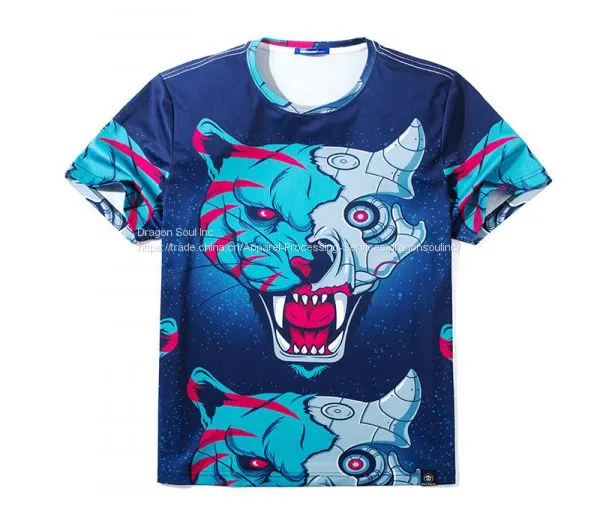Colorful 3D Cartoon Printed Short Sleeve T-Shirt Fashion Tees photo-2