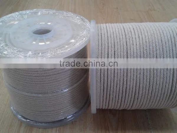 Hot Sale 6mm Natural Color Solid Braided Cotton Rope photo-4