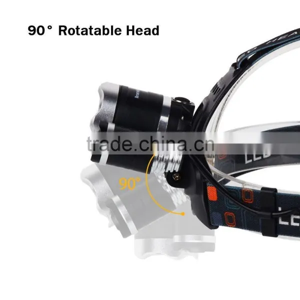 Rechargeable 5000 Lumen 3x CR EE XM-L T6 LED Headlamp,Flashlight Camping Hunting Headlight,LED Rechargeable High Power Headlamp photo-5