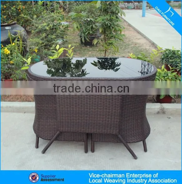 Leisure Rattan Furniture Cafe Table Chair Set Coffee Table Chair CF1245 photo-4