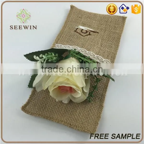 100% Burlap Drawstring Cheap Jute Bags photo-6