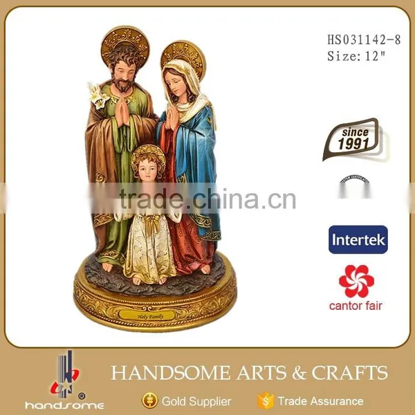 7.5 Inch Resin Home Decor Religious Items Hand Holy Family Statues photo-2