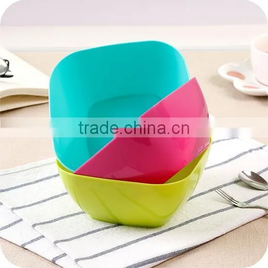Colorful Plastic Fruit Bowl Snack Tray Nut Bowl Candy Tray Salad Bowl Plastic photo-3