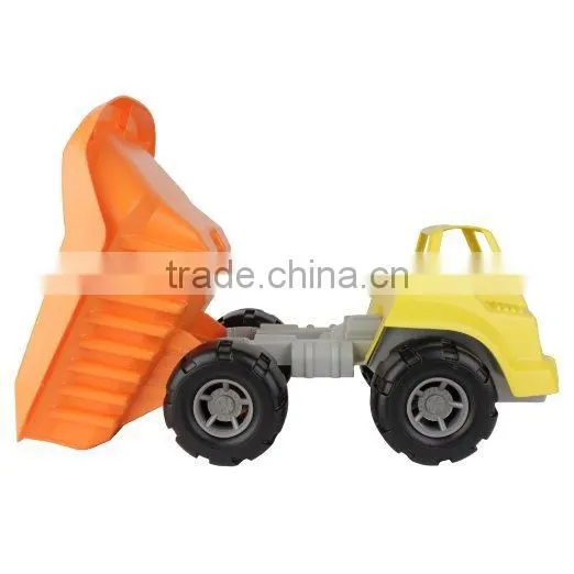 Dongguan Toy Big Plastic Dump Truck Yellow Cab and Orange Dump From ICTC Factory photo-2