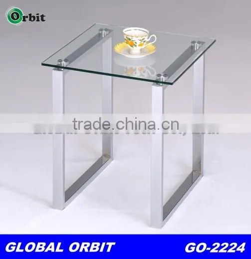 Modern Furniture Metal Legs Kitchen Table, Round Glass Dining Table photo-3