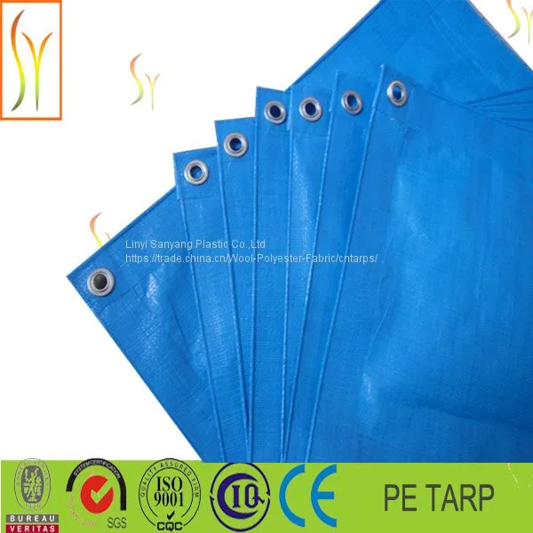 PE Tent Tarpaulin in Various Colors.refugee Shelter,knitted Mesh Tarp photo-2