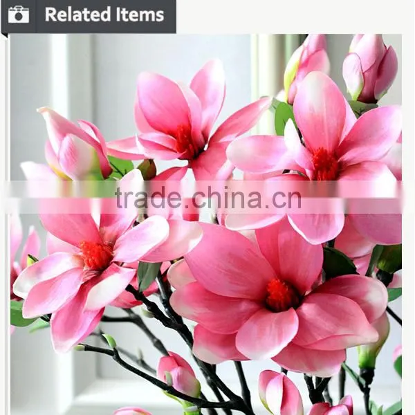 Real Touch Magnolia for Valentine's Day Present Wholesale Artificial Flowers photo-5