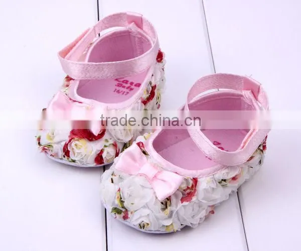2014 New Baby Product Girls Lace Flower Cotton Infant Baby Shoe Newborn Lace Baby Shoes for Girls photo-5