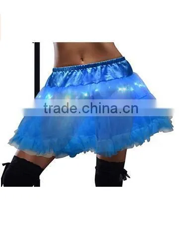 Women's LED Light Up Skirt Tutu Rave Party Costumes TUTU Petticoat Crinoline Mini Dress photo-4