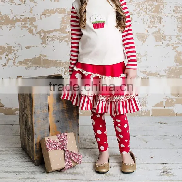 Girls Christmas Outfit With Pants Red Clothing Kids Clothes Sets photo-5