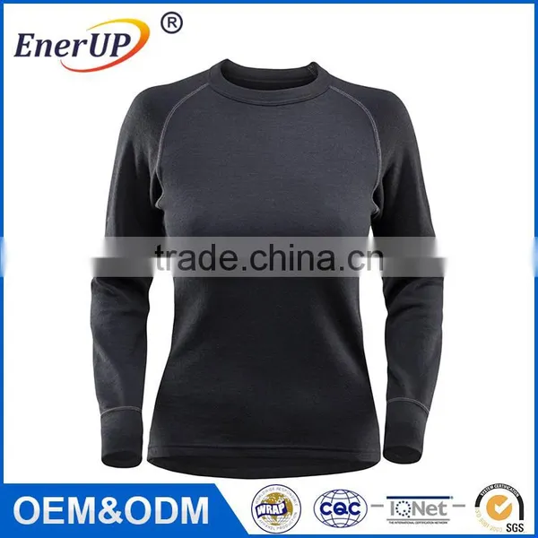 Women Clothing Gym Apparel Thermal Wicking Antibacterial Long Sleeve Sublimation T Shirt photo-5