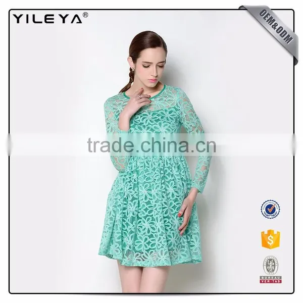 Eco-Friendly Round Collar Girls Dresses 7-16 photo-2