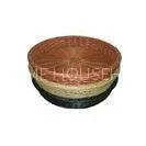 Round Woven Polypropylene Rattan Bread Basket , Eco-friendly Basket