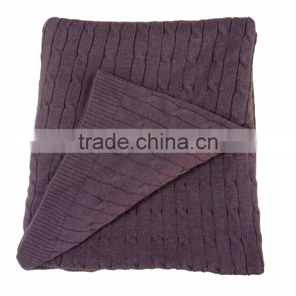 Luxurious Cable Knitted Throw