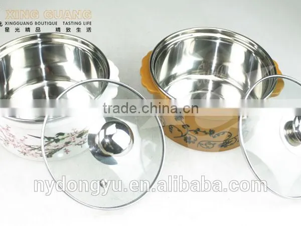 Flower Stainless Steel Cooking Pot /16cm Diameter Ynxn Stainless Steel Cooking Pot/ Fancy Dinnerware photo-4
