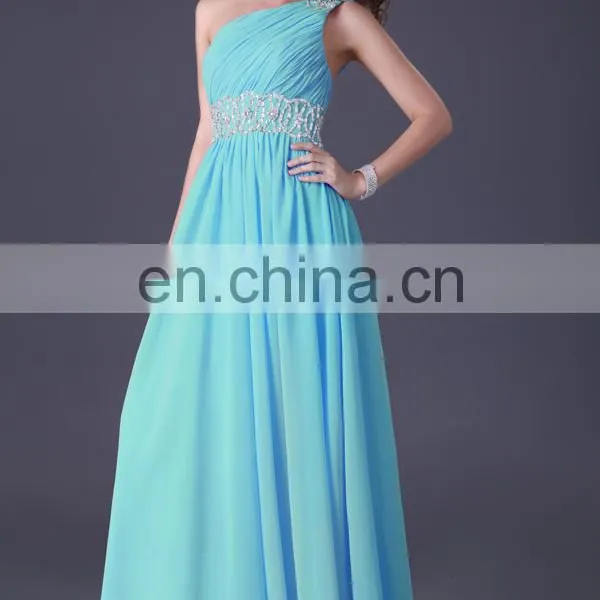Grace Karin Women's Fashion Formal Long Dresses Evening Pink and Blue Chiffon A-line Evening Dress CL3410-2# photo-2