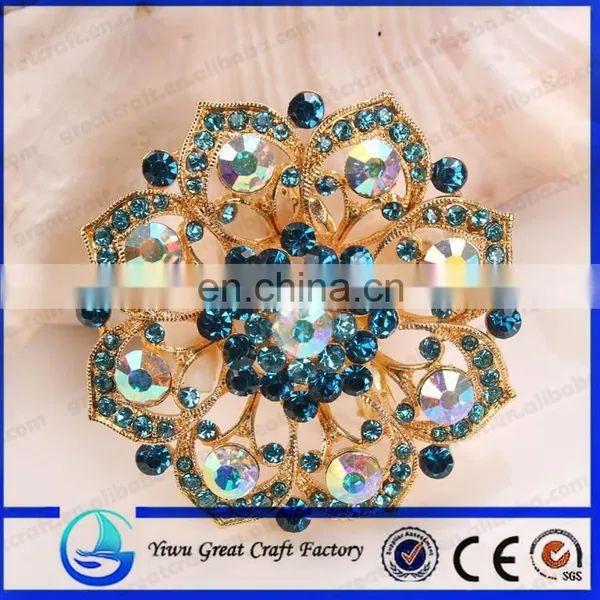 Sell Like Hot Cakes Product Fashionable Flower Alloy Rhinestone Brooches Female Color Optional