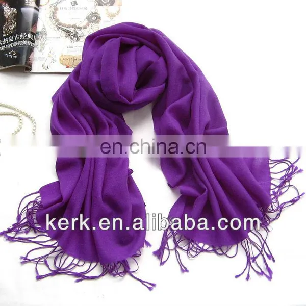Fashion Plain Design Scarf and Shawl, Stock 40 Colors Wholesale Price,Material:Cashmere+ Viscose photo-6
