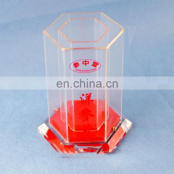 Fashionable High Clear Acrylic Hexagon Display Packaging Box With Luxury Design Low Price photo-2