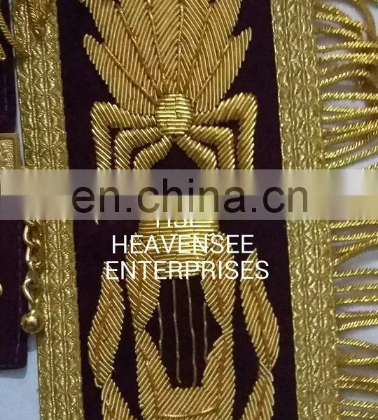 MASONIC REGALIA GRAND LODGE PAST MASTER APRON PURPLE photo-4