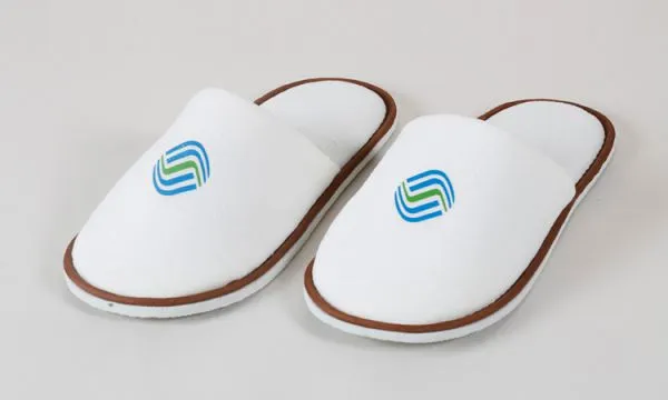 Hotel Collection White Closed Toe Waffle Weave Spa Slippers