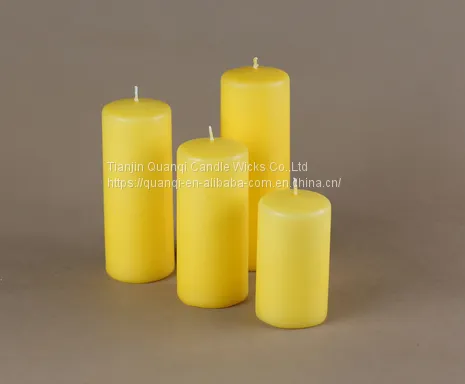 Home Decoration Cotton Wick Paraffin Wax Unscented White Pillar Candle Factory photo-3