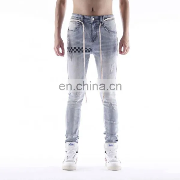 DiZNEW 2019 Manufacturer Street Mens Printed Slim Fit Jeans photo-3