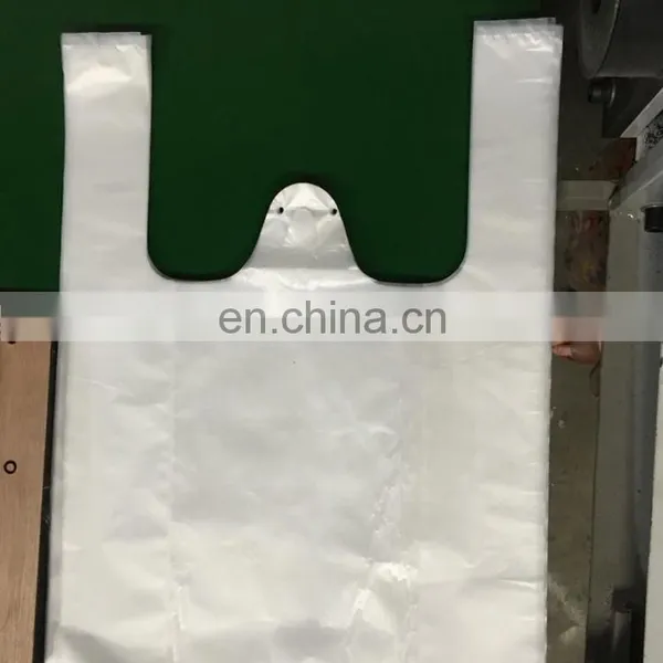 HAS VIDEO Two Lines Full Automatic T-shirt Bag Making Machine photo-2