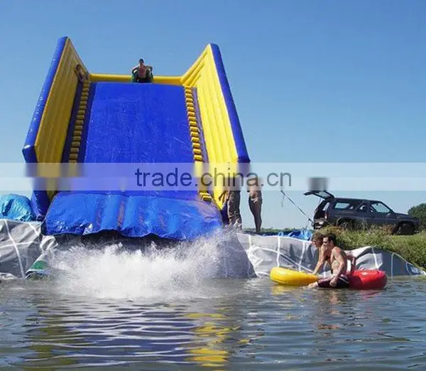 Blue With Yellow Giant Inflatable Water Slides