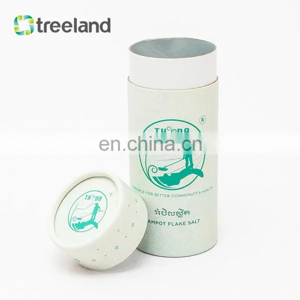 Custom Paper Tube Packaging for Salt and Spice Bio Friendly Cardboard Tube Food Grade Round Canister photo-2