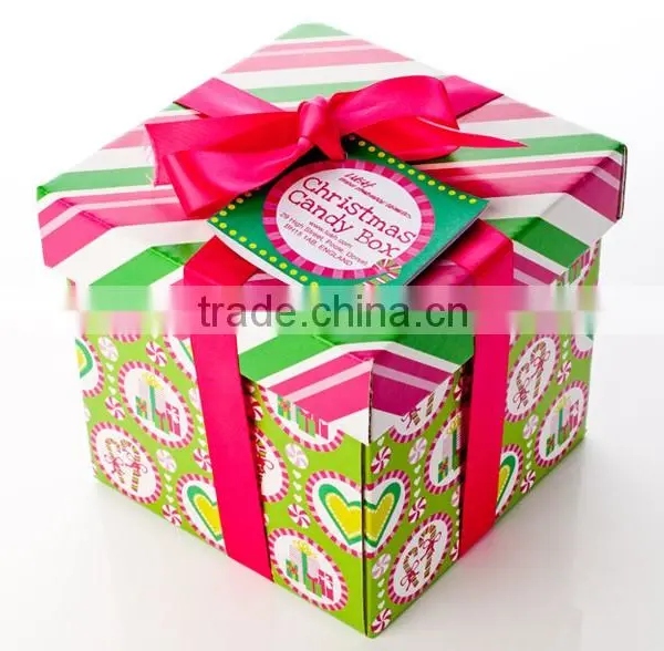 2016New Custom Design Handmade Decorated Paper Christmas Gift Box photo-6