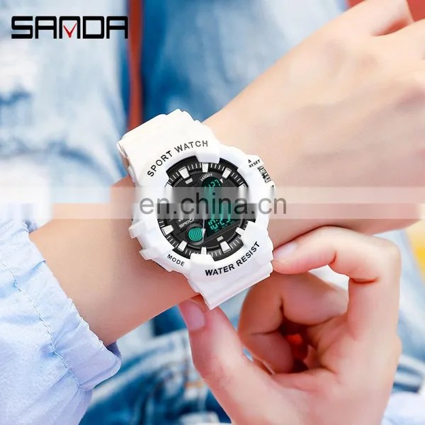 SANDA 3037 Ladies Mens Analog Digital Watches Military Waterproof Clock Casual Watch Women photo-4