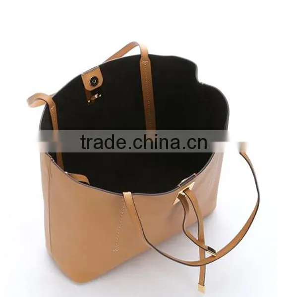 New Designer Genuine Leather Lady Handbag Custom Leather Tote Bag Fashion Women Hand Bags photo-4