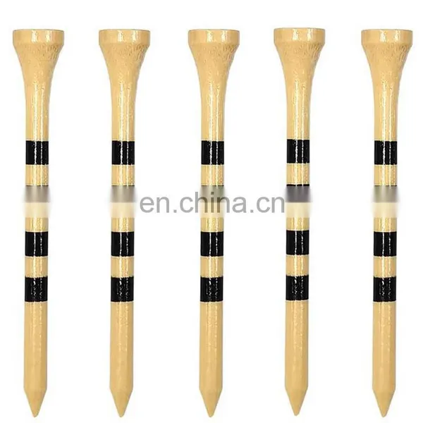 OEM High Quality Golf Wooden Bamboo Tees Colorful Bulk Natural Eco-Friendly 42mm/54mm/83mm Golf Ball Tee photo-3