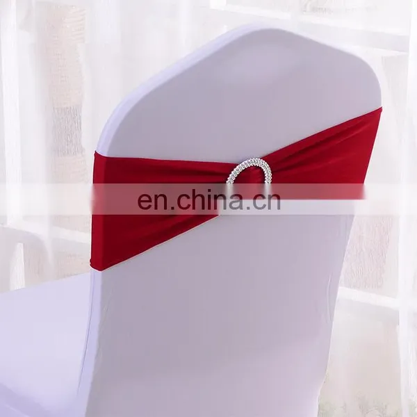 Ready Stock 24 Colors Spandex Wedding Chair Sashes With Buckle Slider photo-3
