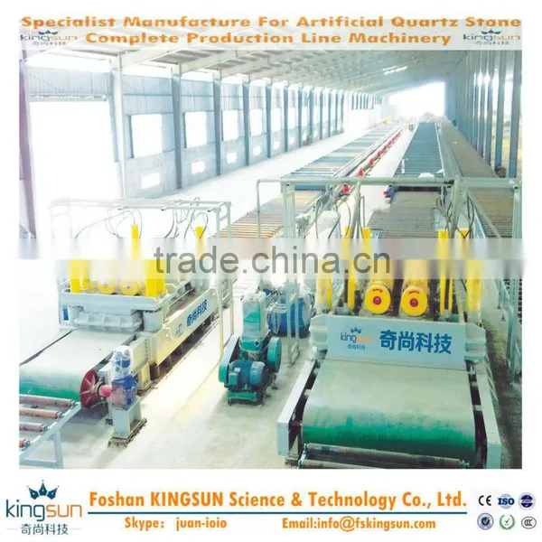 KINGSUN Best Selling Machine for Making Stone/600 M2/ 8 Hours Engineering Quartz Stone Pressing Machine