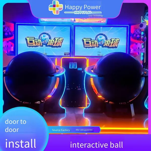 Children's Interactive Rolling Ball Arcade Equipment, Digital Competitive Sports Hall Large-scale Game Entertainment Battle Magic Ball Pushing
