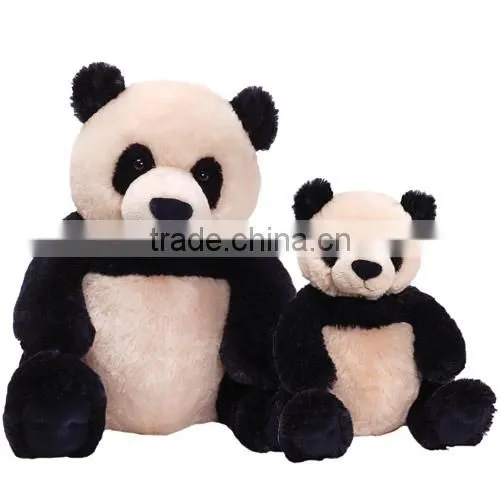 White and Black Bear Plush Doll