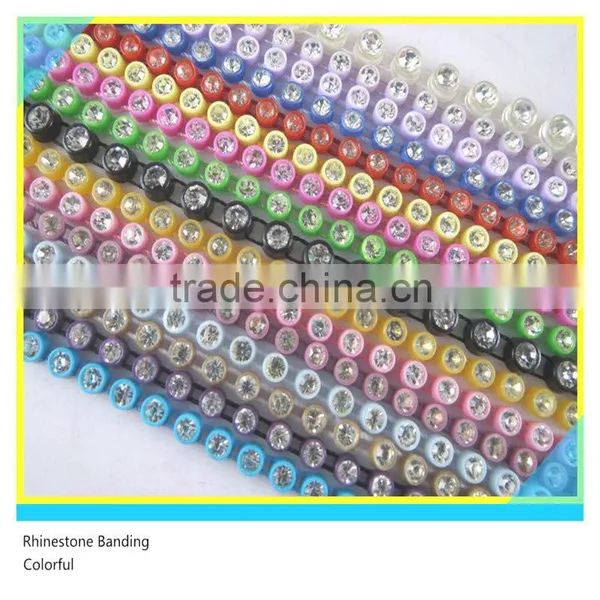 Rhinestone Plastic Chain Sew on Stick on White Banding Ss6 2mm 200 Pcs Crystal 10 Yards photo-5