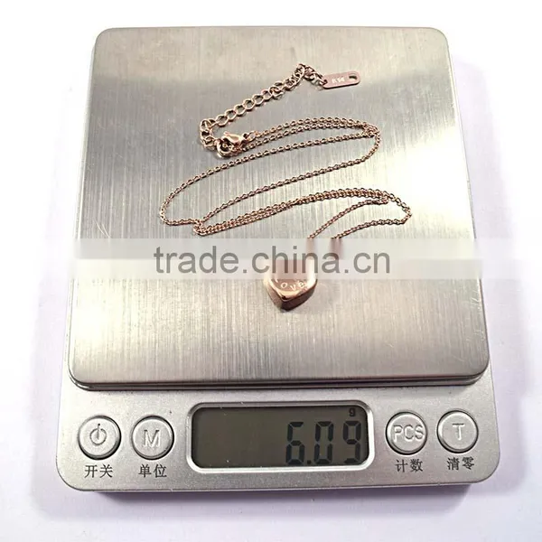 Fashion Jewellery Necklace Heart Style Stainless Steel Jewelry Gold Necklace photo-3
