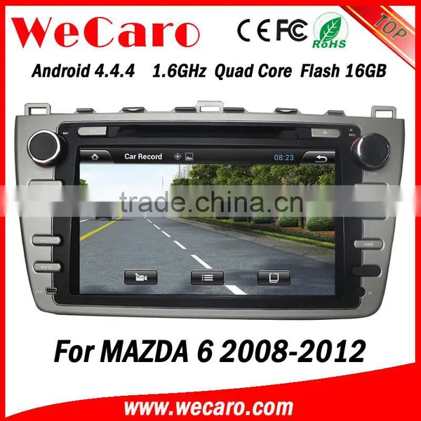 Wecaro in Dash Touch Screen Android 4.4.4 Car Gps Navigation Dvd Player for Mazda 6 Car Audio System 2008 -2012 photo-3