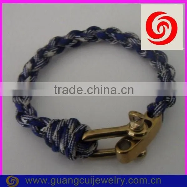 Fashion Stainless Steel Gold Clasp 550 Firefighter Paracord Bracelet photo-5