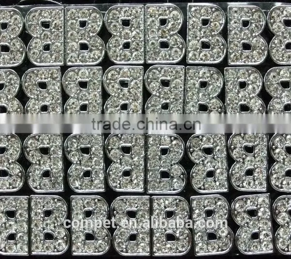 Produce Colorful Rhinestone Slide Letters With 10 mm Hole Size photo-4