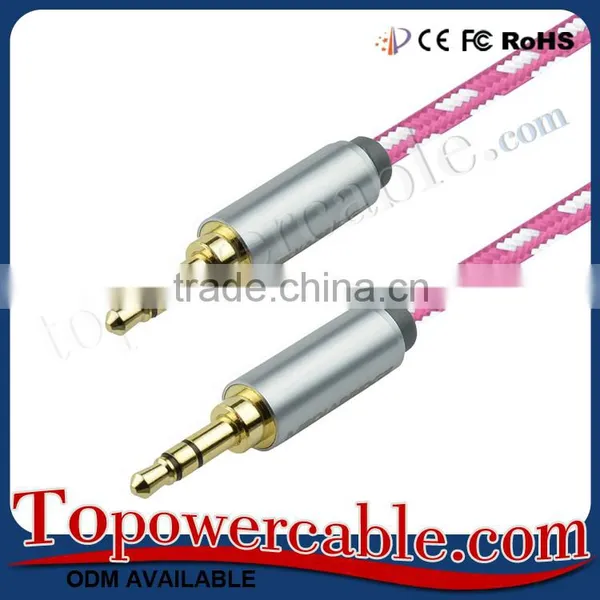 Custom Braided Nylon Design Premium 3.5Mm Stereo Audio Wire Cables photo-5