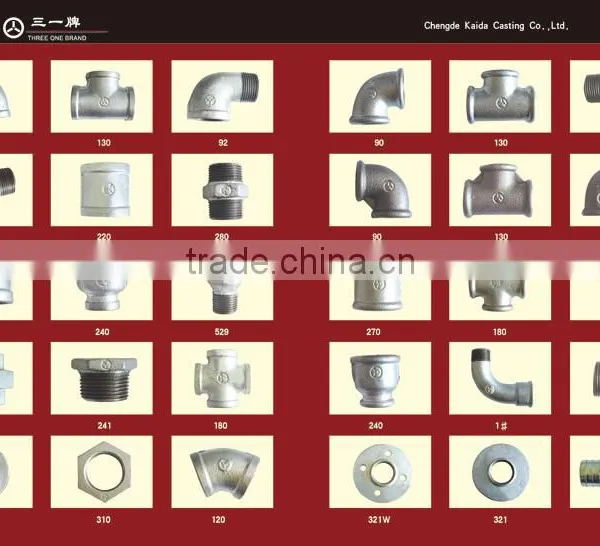 Malleable Iron Pipe Fitting Made in China, UL Certificate, EN10242, Cap, 300 photo-2