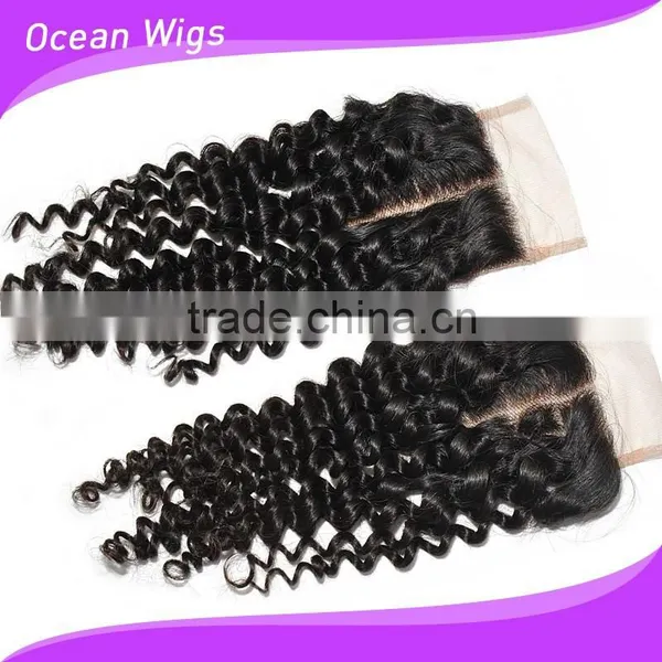 Hair Closure Piece, Kinky Curly, Nautral Color photo-2