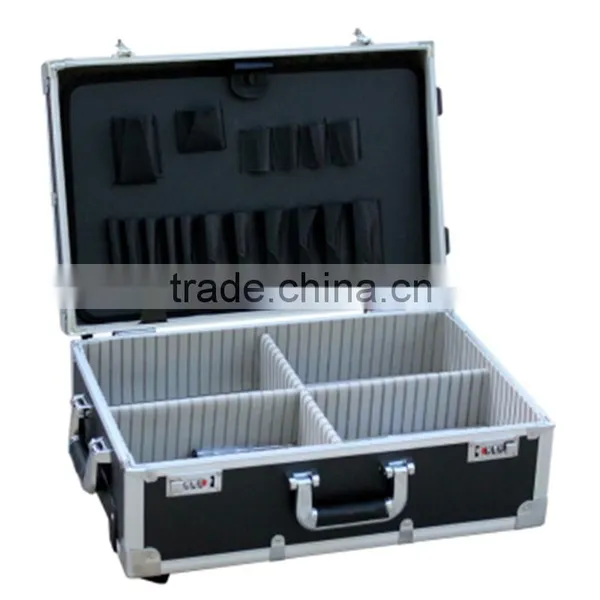 High Grade Aluminum Build-in Draw Bar Shock Resistance Tool Box With Code Lock photo-5