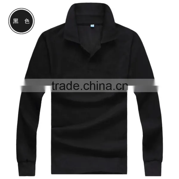 Cheap Price 100% Polyester Long Sleeve Polo Shirt With Pockets photo-4